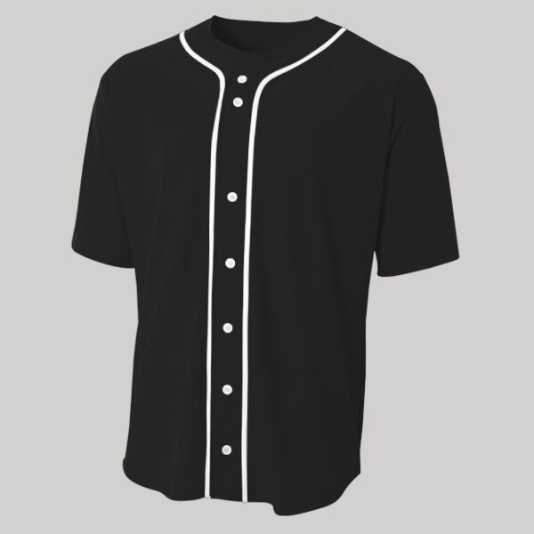 Short Sleeve Full Button Baseball Top Thumbnail