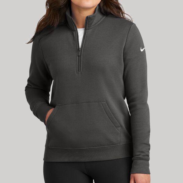 Women's Club Fleece Sleeve Swoosh 1/2 Zip Thumbnail