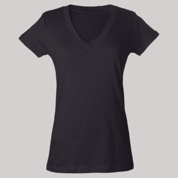 Women's Fine Jersey V-Neck T-Shirt Thumbnail